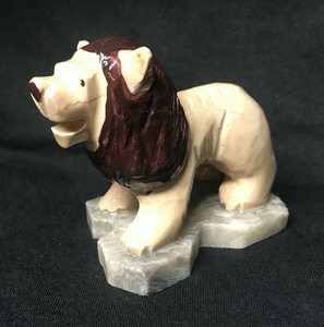 Marble Hand Carved Lion Figure