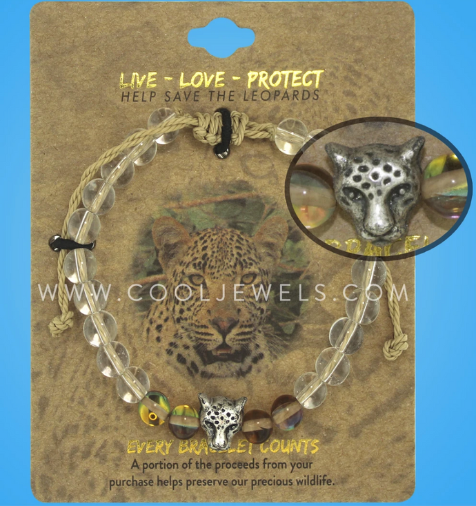 Live-Love-Protect Leopard Bracelet