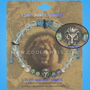 Live-Love-Protect Lion Bracelet