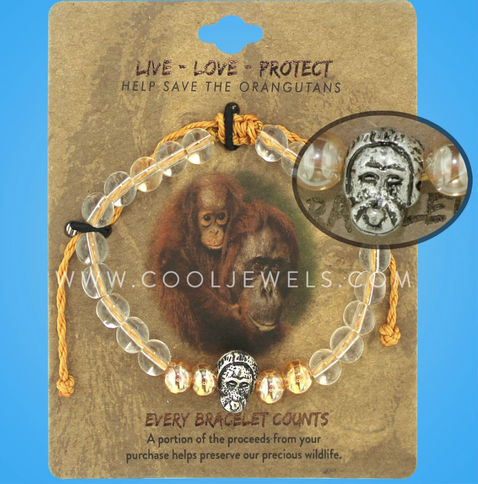 Live-Love-Protect Orangutan Bracelet