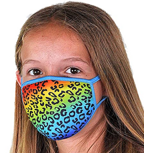 SALE!  Adult 2-Layer Rainbow Spotted Face Mask