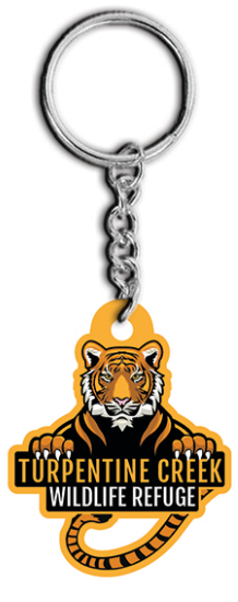 Pouncing Orange Tiger Keychain