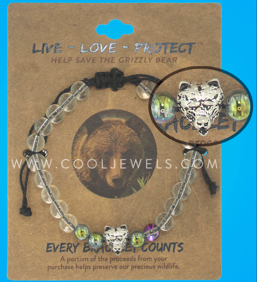 Live-Love-Protect Grizzly Bear Bracelet