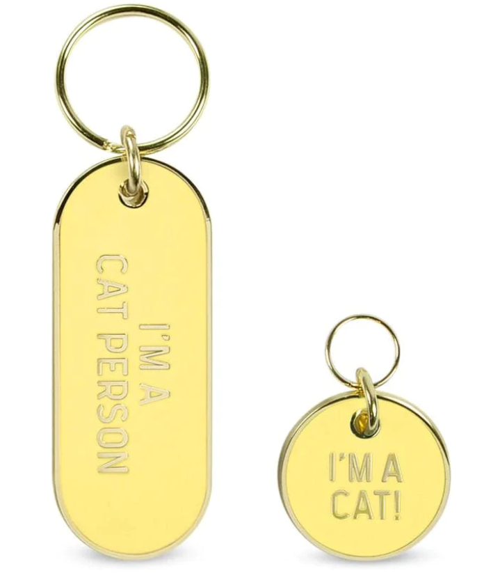 Matching Pet Tag and Keychain Set