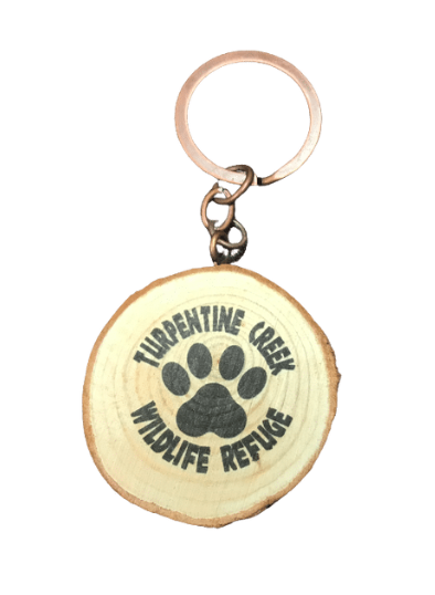 Real Wood Slice Keychain