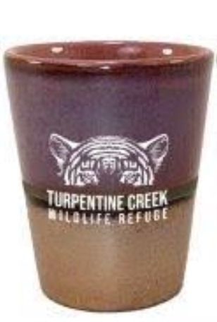 Tiger Peeking Shot Glass
