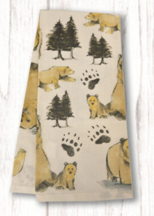 Grizzly Bear Kitchen Towel