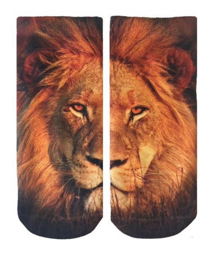 Sublimation Lion Ankle Socks