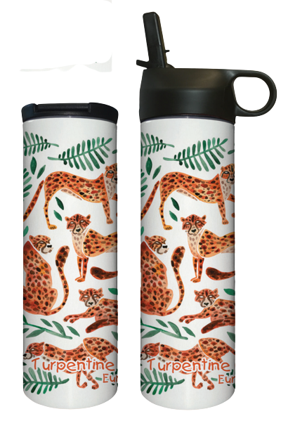 Playful Cheetah Sport Bottle